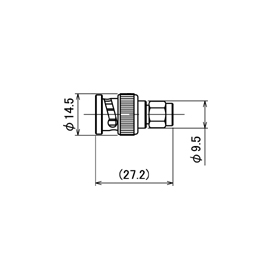 BNC(P)-SMA(P)-A drawing