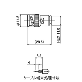 BNC-P-58A/U drawing