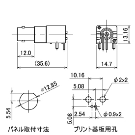 BNC-RM-PCB drawing