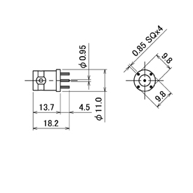 BNC-R-PCB drawing