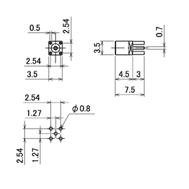 MMCX-R-PCB drawing