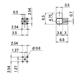 MMCX-LR-PCB drawing