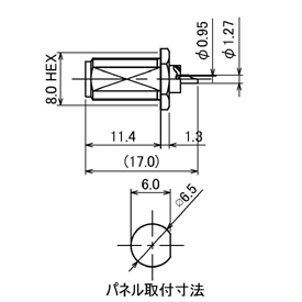 SMAコネクタ,SMA-BR drawing