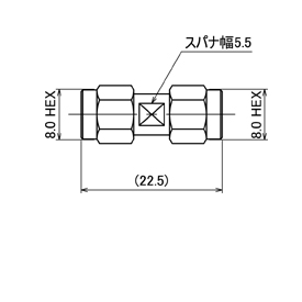 SMAコネクタ,SMA-A-PP drawing