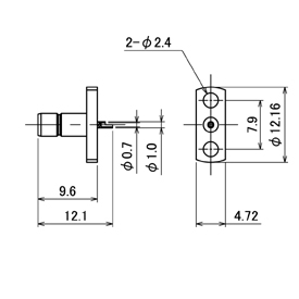 SMBコネクタ,SMB-R drawing